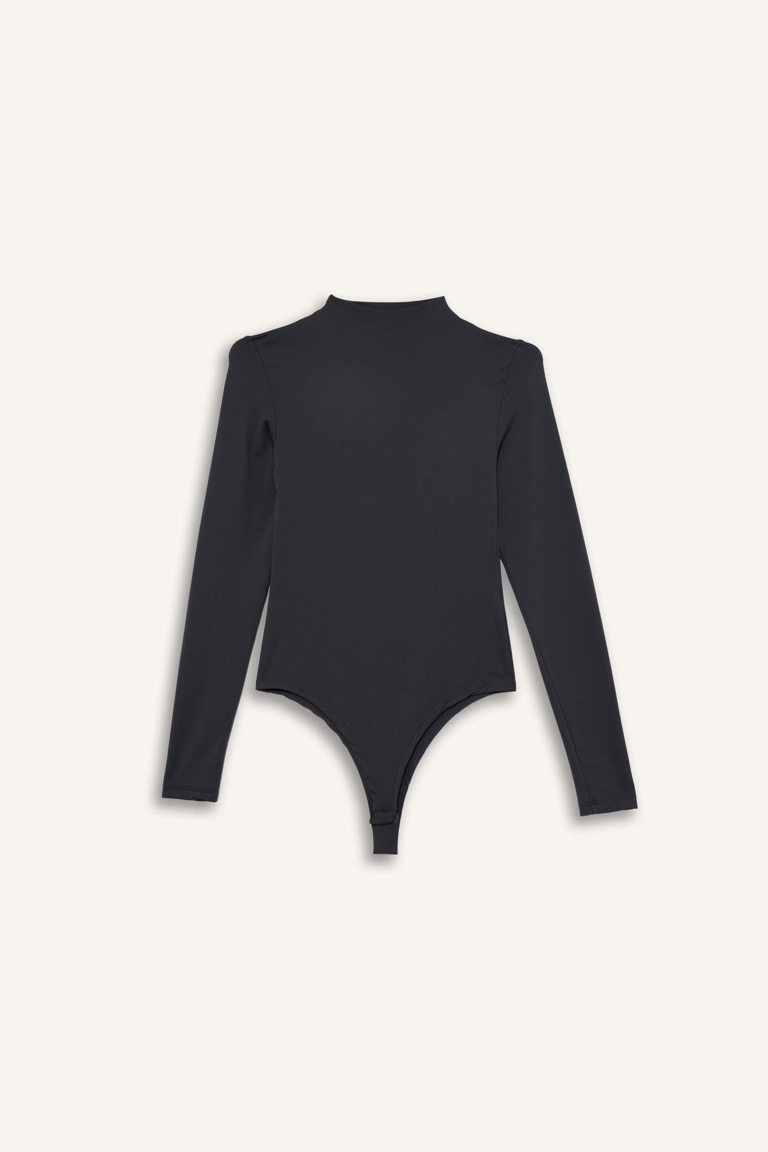 Half Turtleneck Long-Sleeved Snap Button Bodysuit