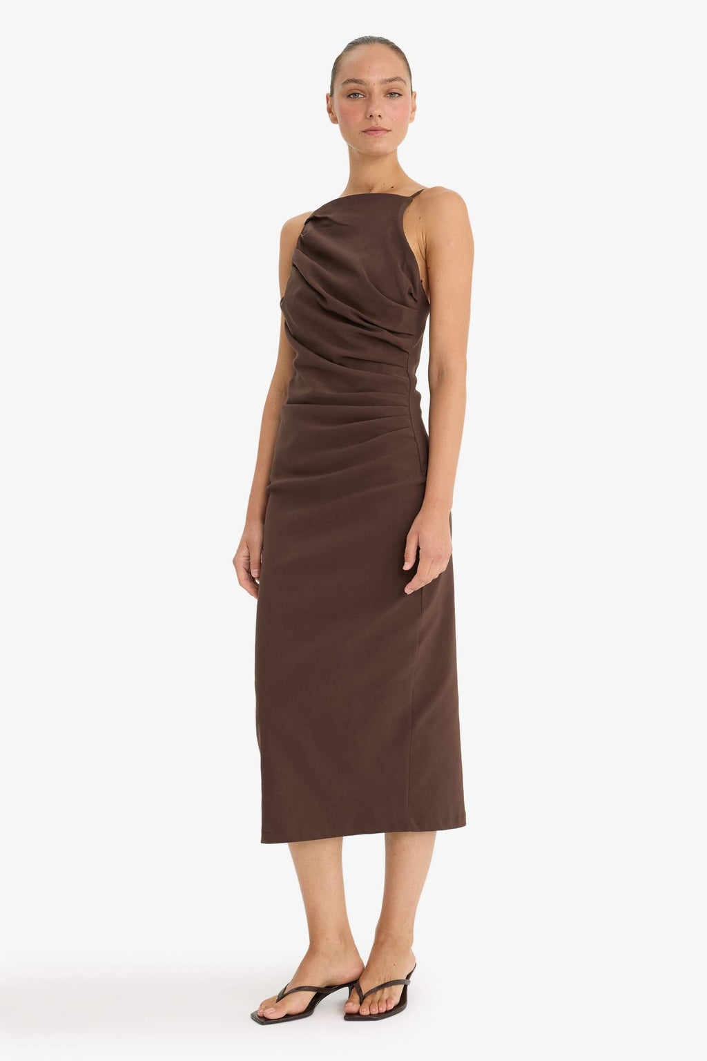 Bodycon Body-Hugging Bengaline Sleeveless Dress