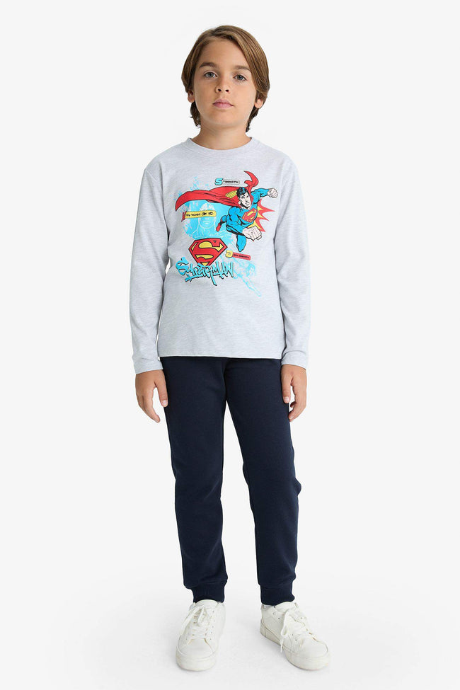 Boys Superman Crew Neck Long Sleeve T-Shirt Main Image