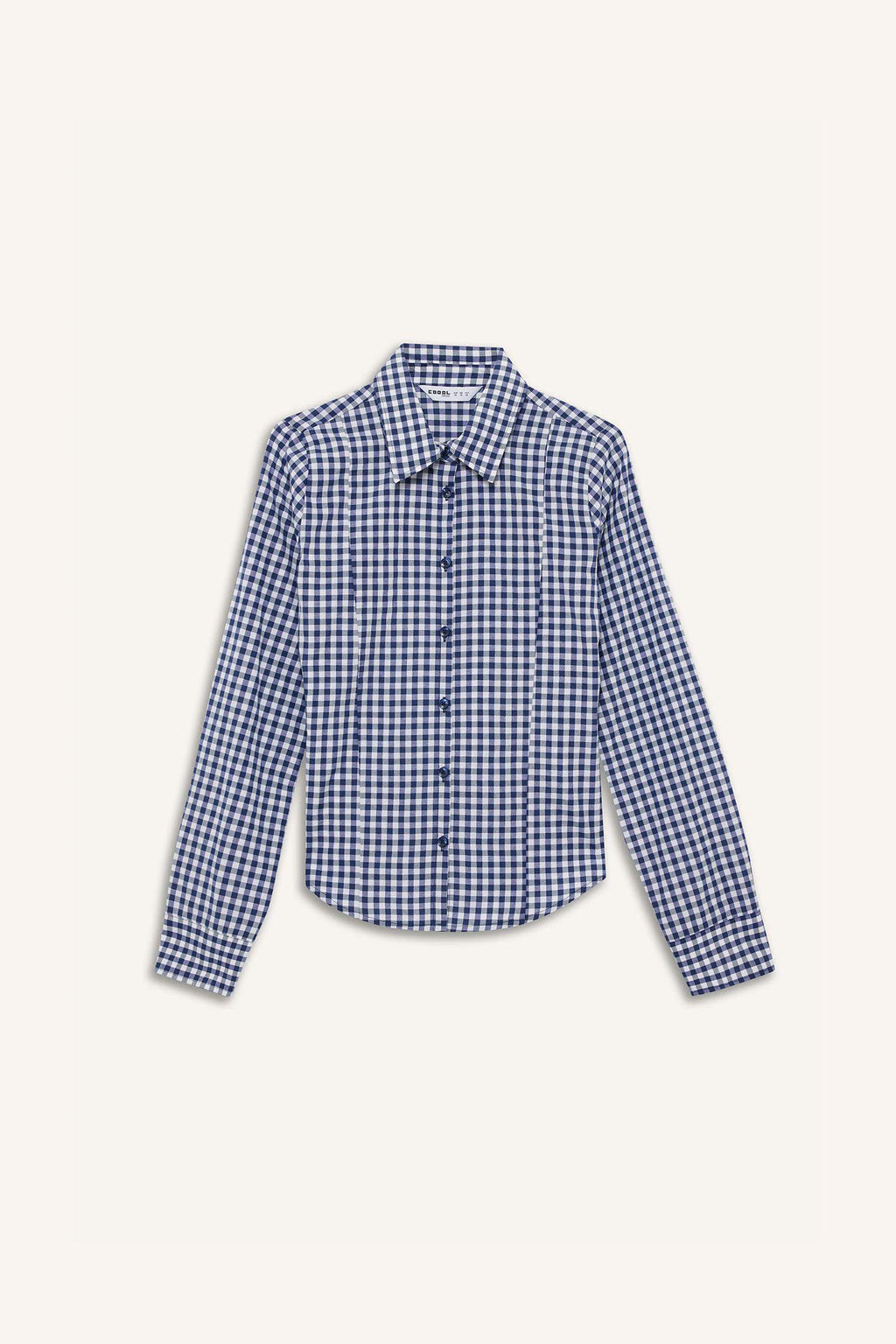 Fitted Plaid Poplin Long Sleeve Shirt