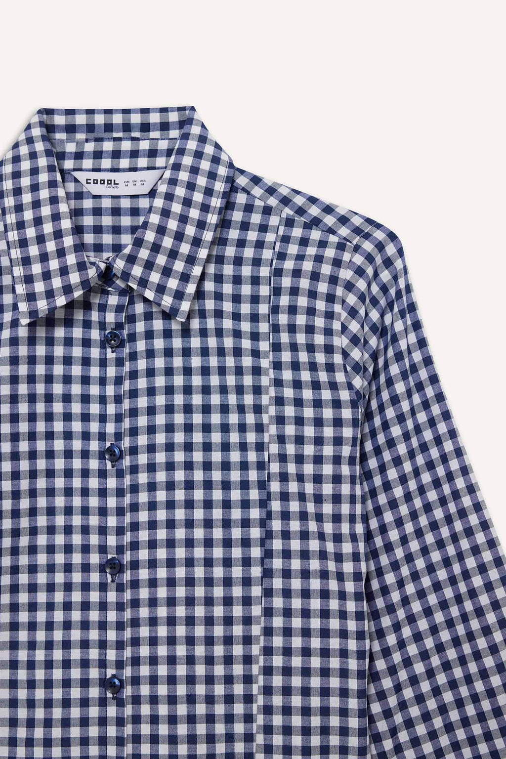 Fitted Plaid Poplin Long Sleeve Shirt
