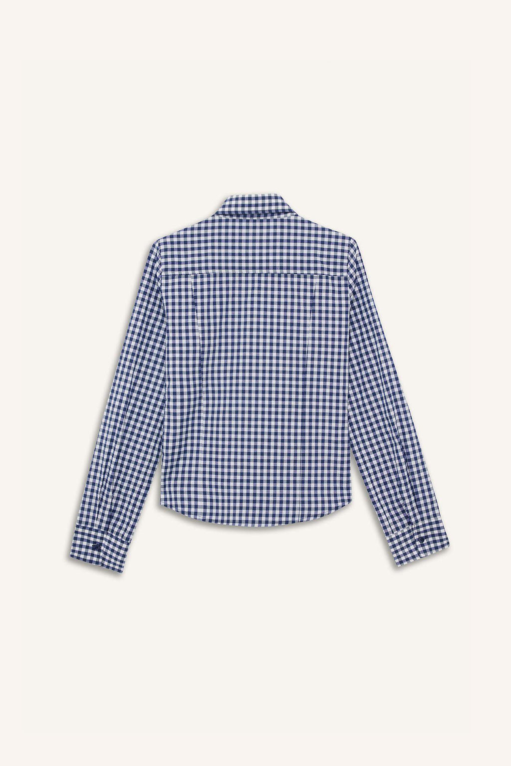 Fitted Plaid Poplin Long Sleeve Shirt