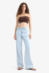 Fitted Seamless Strapless Blouse