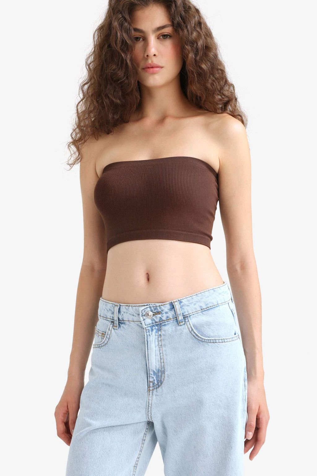 Fitted Seamless Strapless Blouse