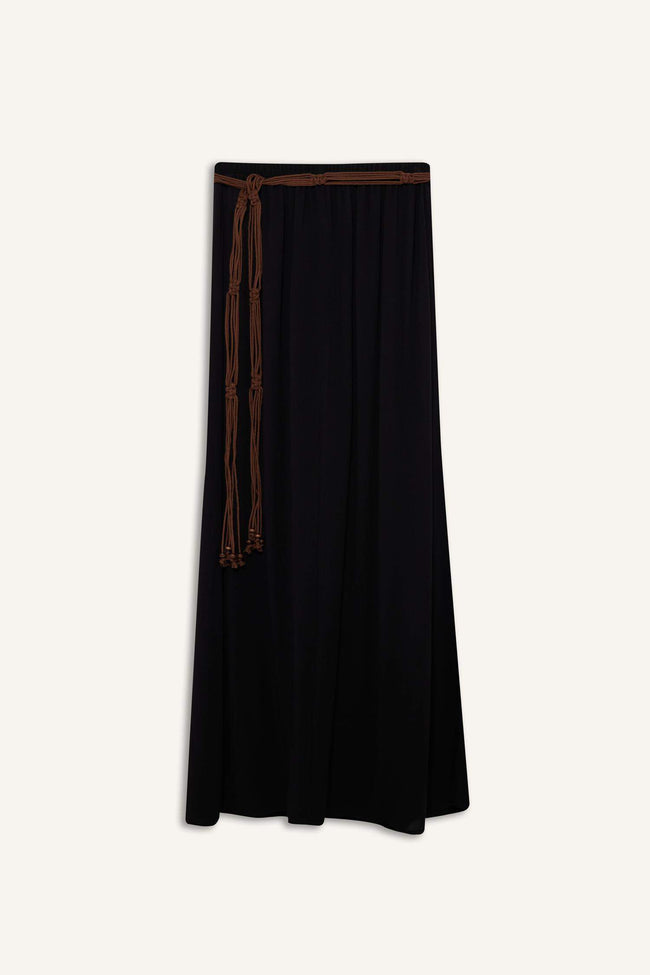 A Cut Crinkle Viscose Maxi Skirt Main Image