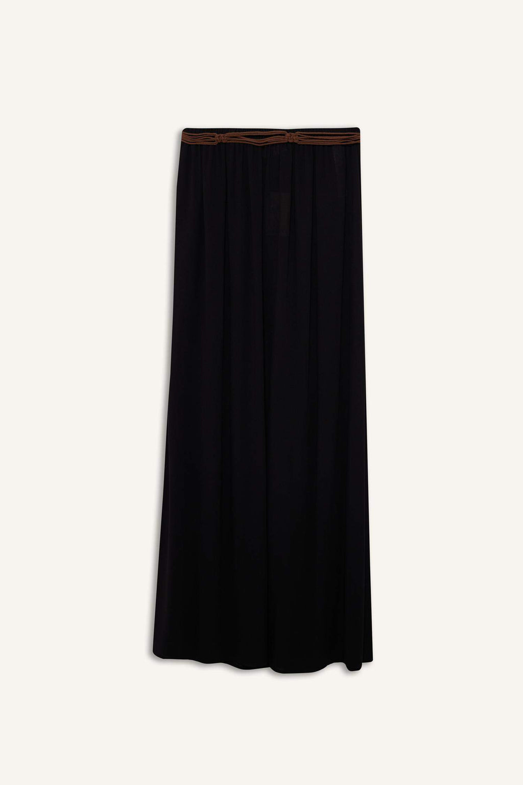 A Cut Crinkle Viscose Maxi Skirt