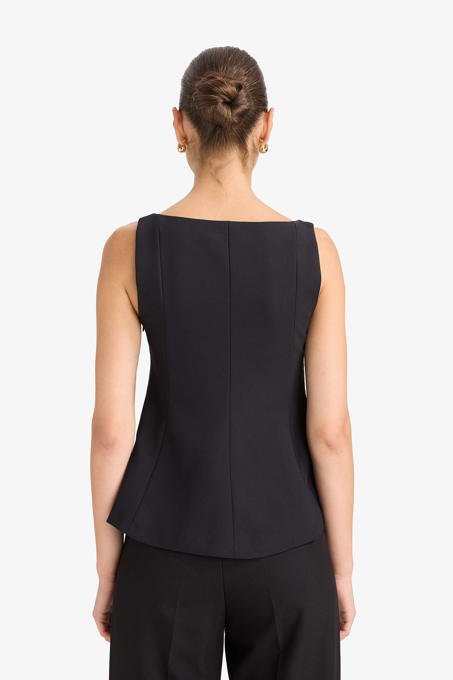 Fitted Square Neck Strappy Blouse