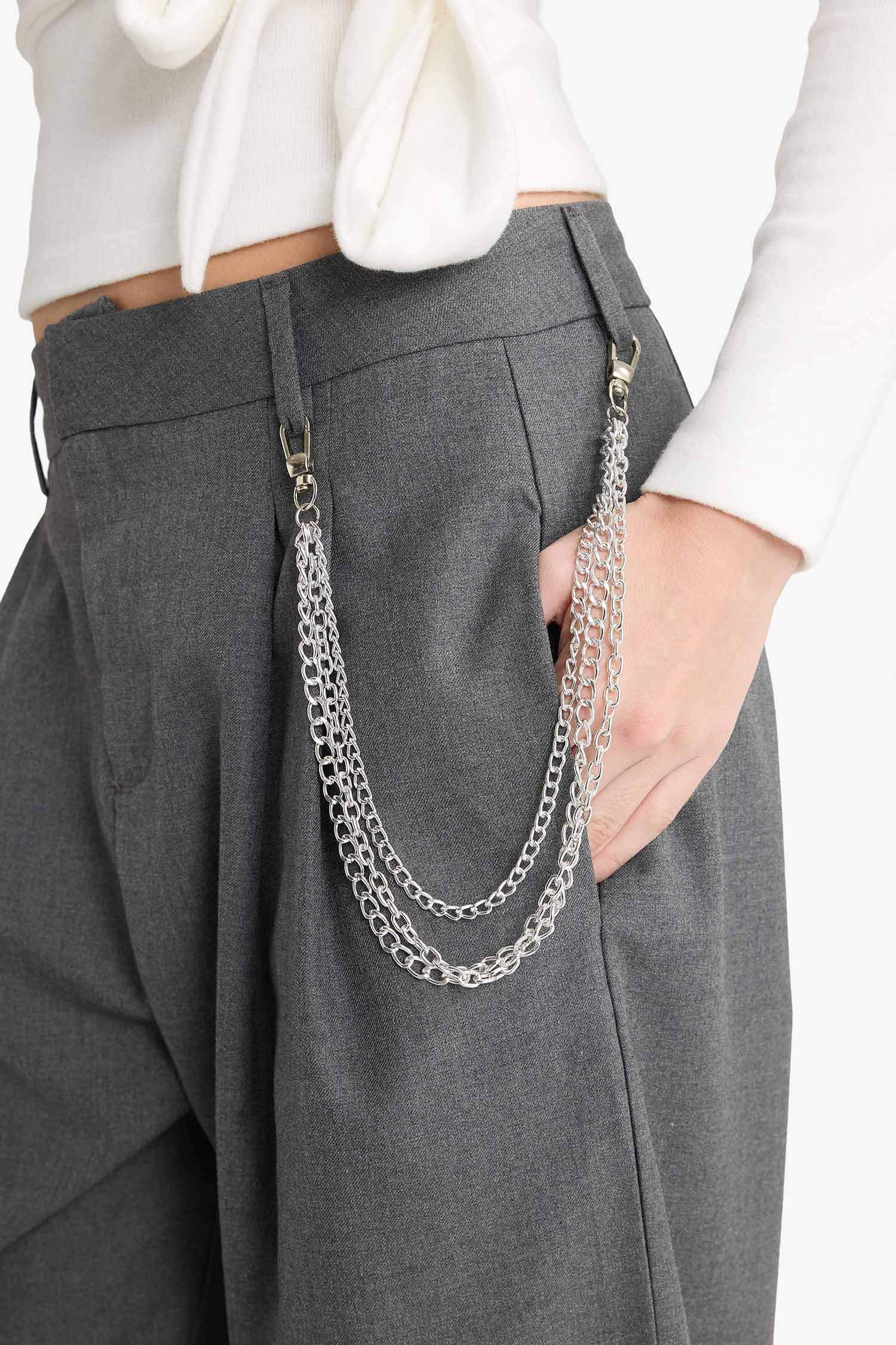 Baggy Fit Double Pocket Normal Waist Standard Length Trousers