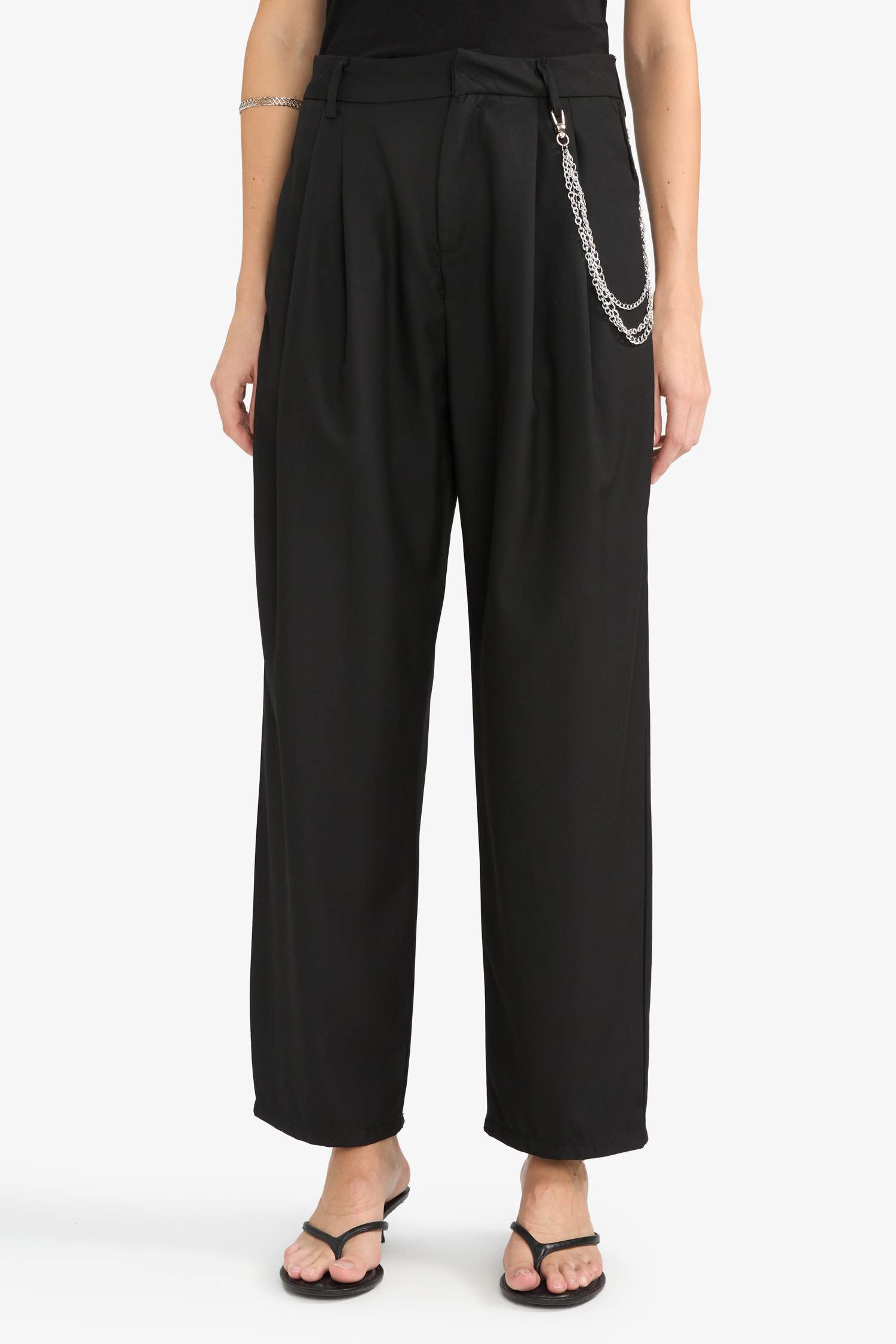 Baggy Fit Double Pocket Normal Waist Standard Length Trousers