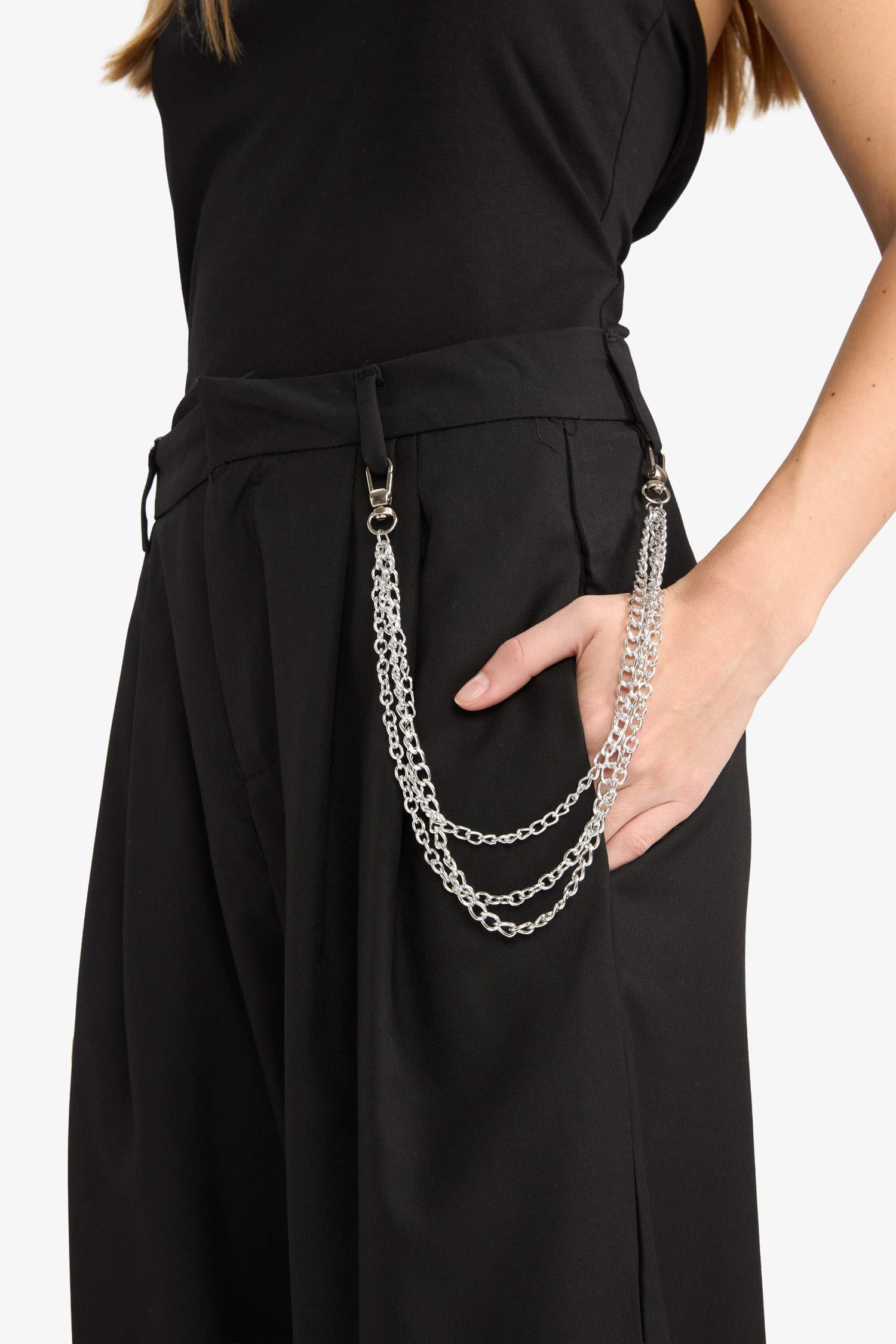 Baggy Fit Double Pocket Normal Waist Standard Length Trousers