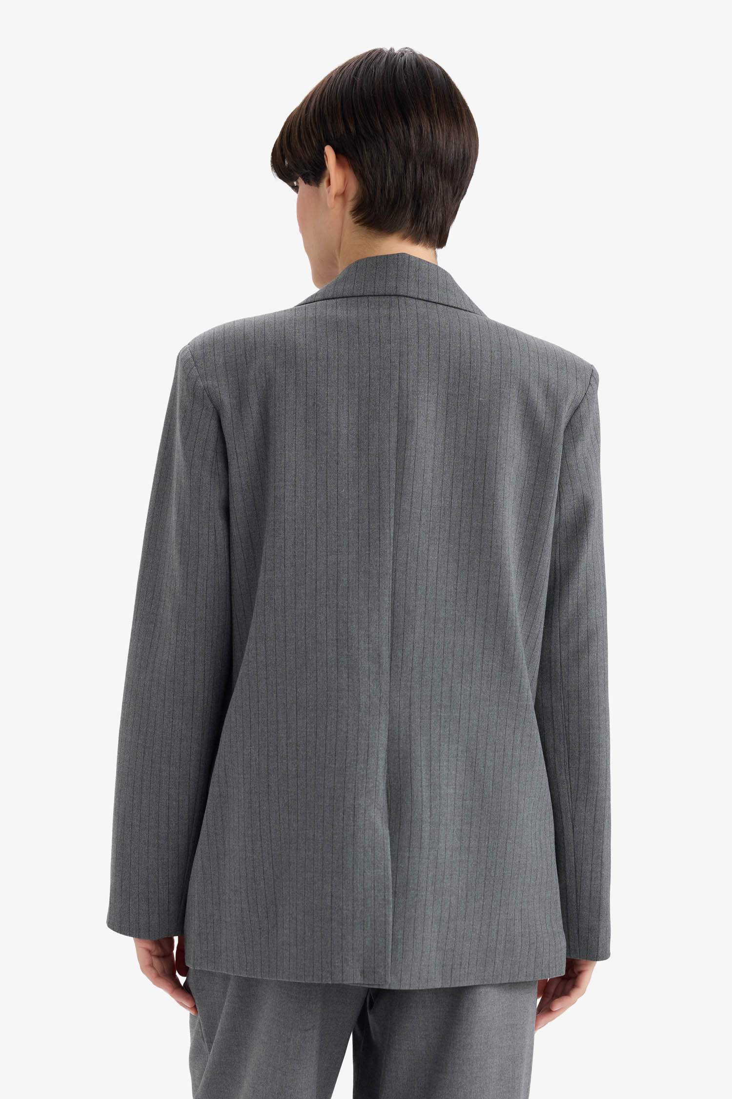 Regular Fit Buttoned Blazer Jacket