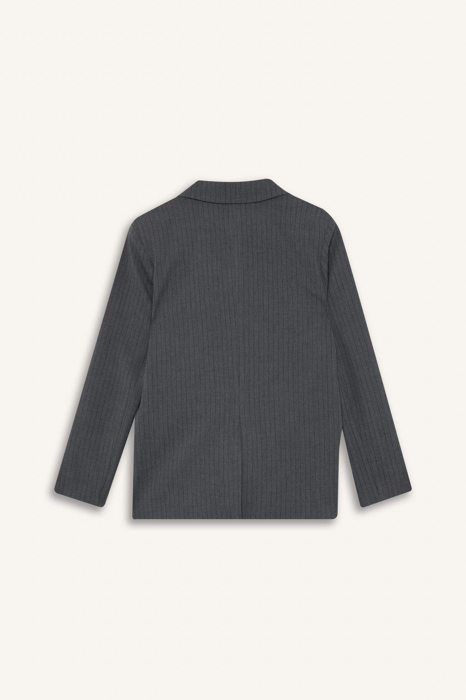 Regular Fit Buttoned Blazer Jacket