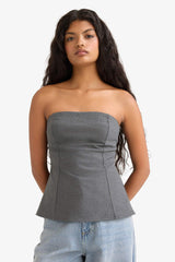 Fitted Strapless Blouse