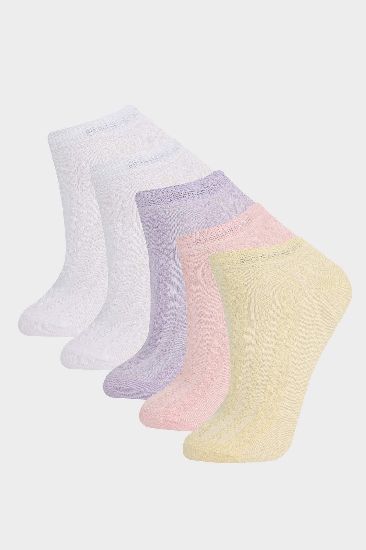Girls 5-Pack Cotton Ankle Socks