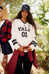 Yale University Regular Fit V-Neck Long Sleeve T-Shirt