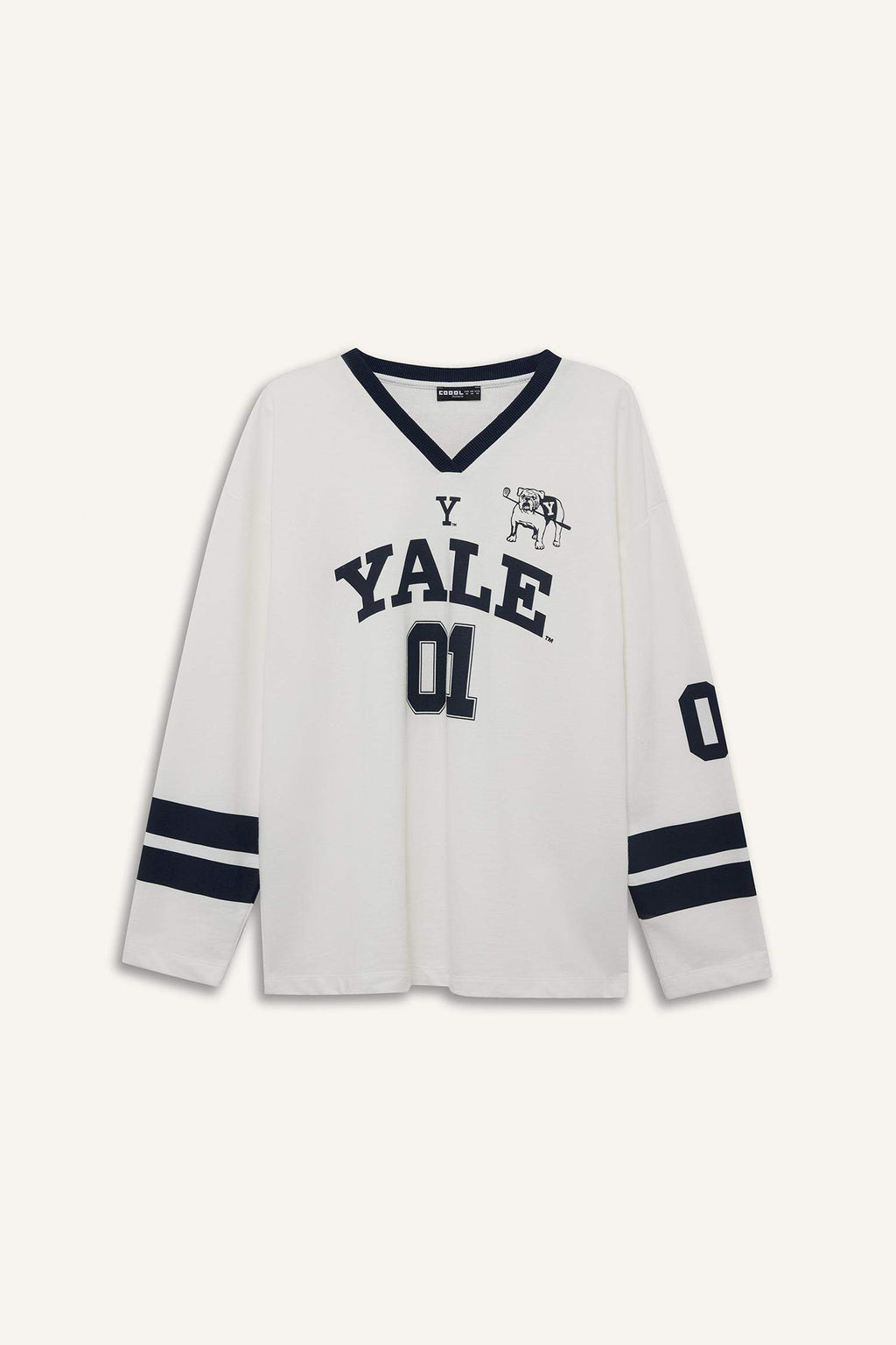 Yale University Regular Fit V-Neck Long Sleeve T-Shirt