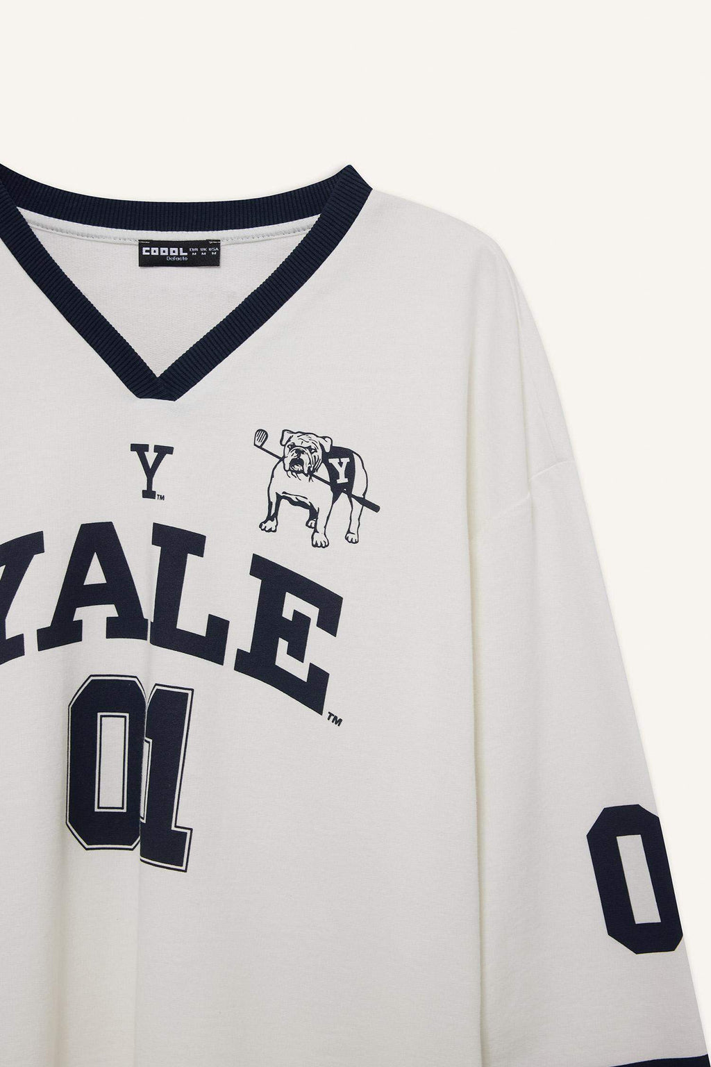 Yale University Regular Fit V-Neck Long Sleeve T-Shirt