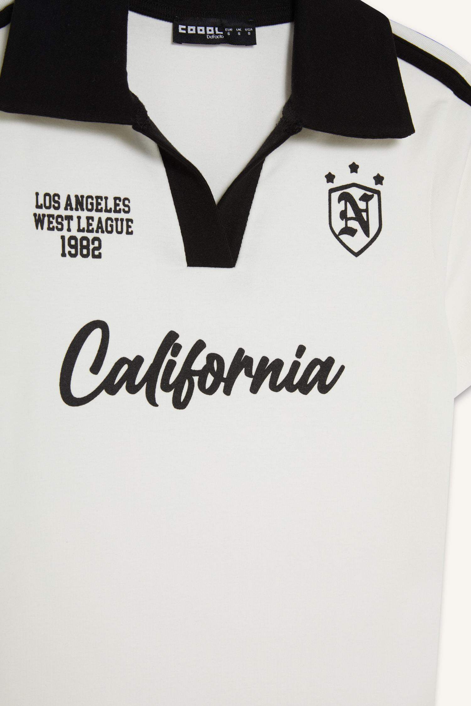 Cool Fitted Printed Rib Short Sleeve T-Shirt