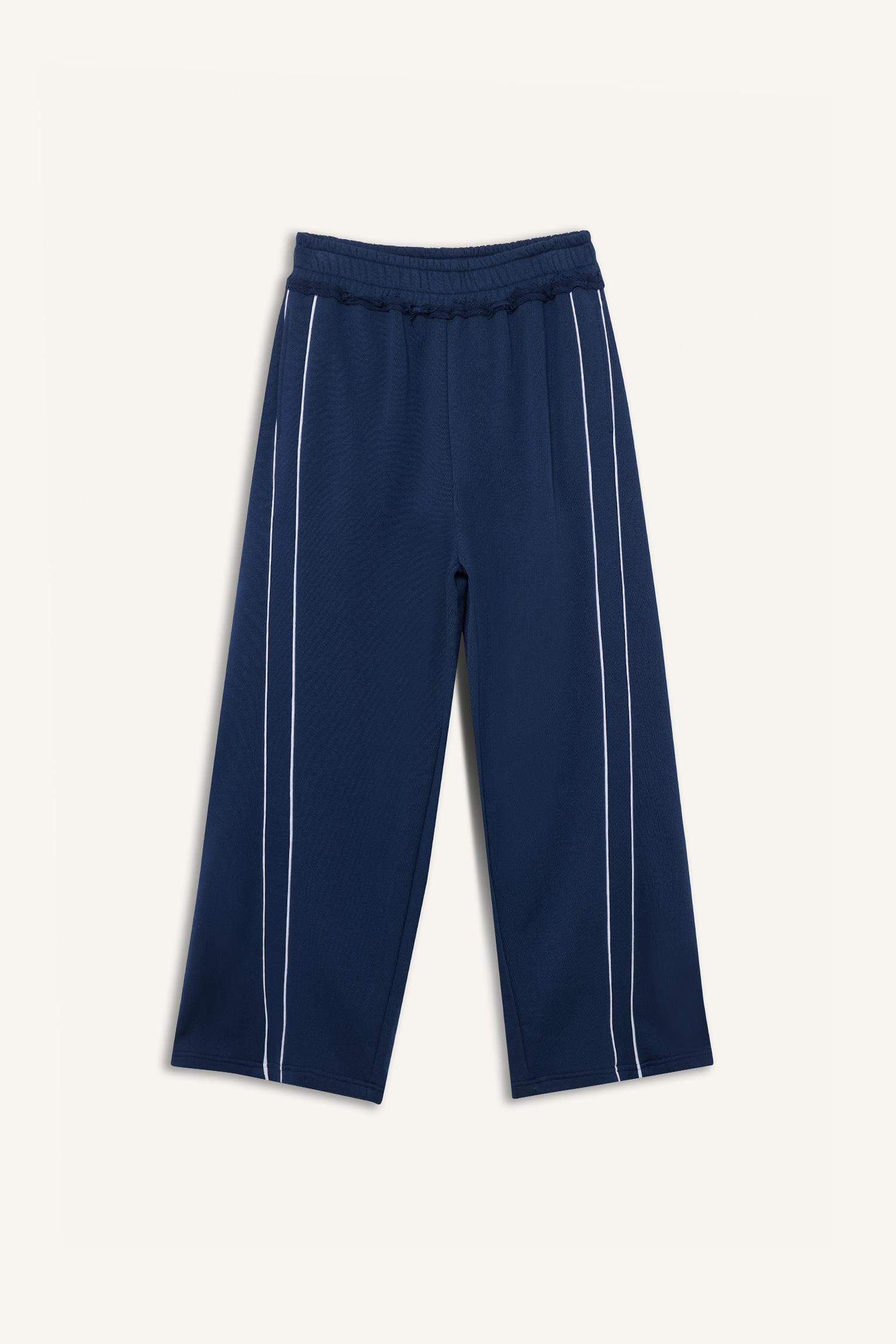 Elastic Waist Wide Leg Sweatpants