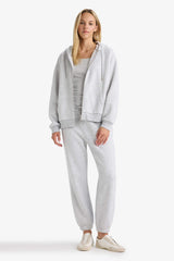 Basic Plain Pocketed Waist Tied Thick Jogger Sweatpants