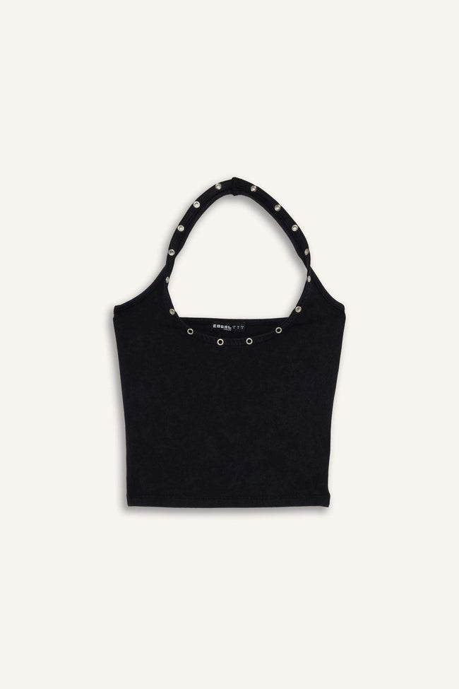 Fitted Halter Neck Tank Top Main Image