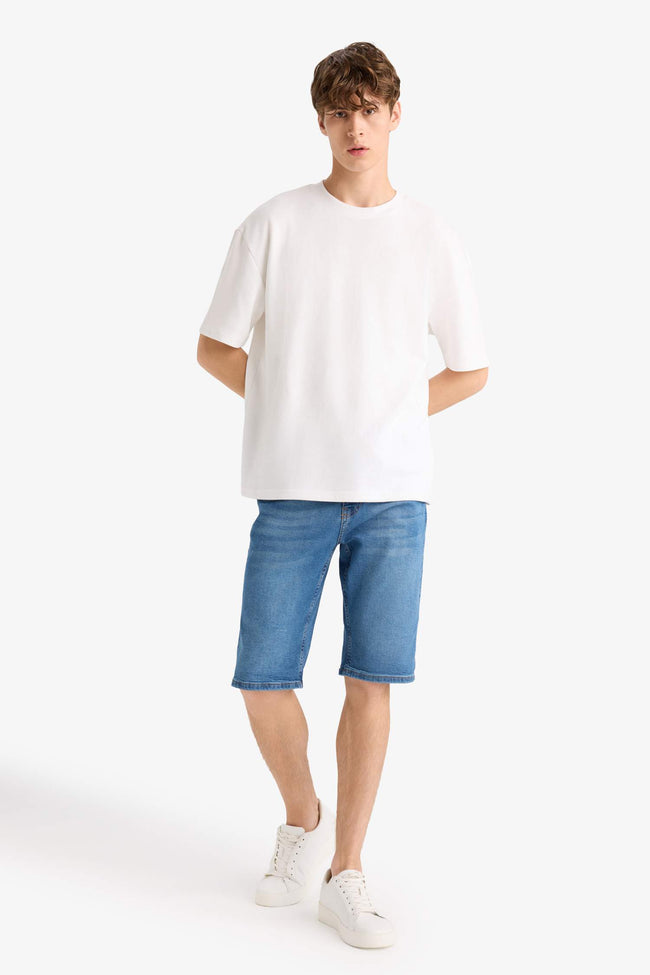 Regular Fit Jean Bermuda Shorts Main Image