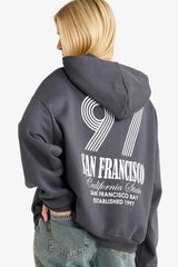 Overshirt Fit Hooded Printed Thick Sweatshirt