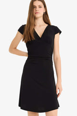 V-Neck Short Sleeve Mini Dress