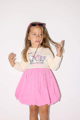 Baby Girl Hello Kitty Long Sleeve Ribbed Camisole Dress