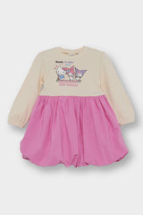 Baby Girl Hello Kitty Long Sleeve Ribbed Camisole Dress
