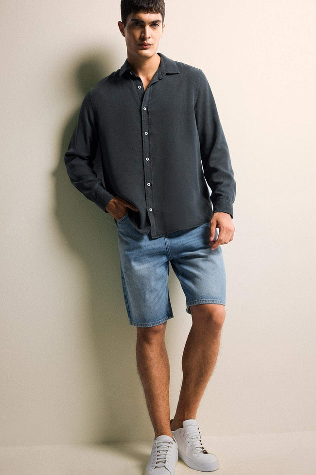 Regular Fit Twill Long Sleeve Shirt Main Image