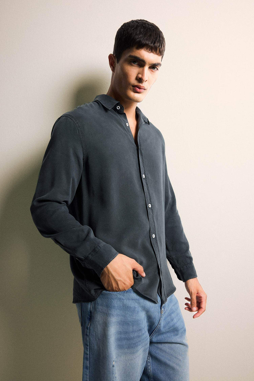 Regular Fit Twill Long Sleeve Shirt