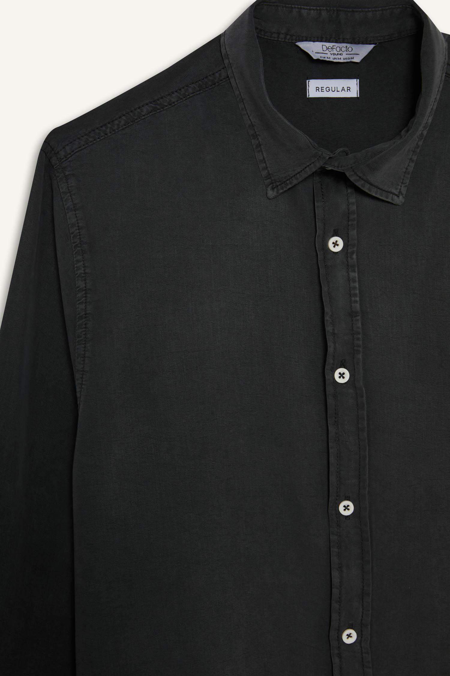 Regular Fit Twill Long Sleeve Shirt