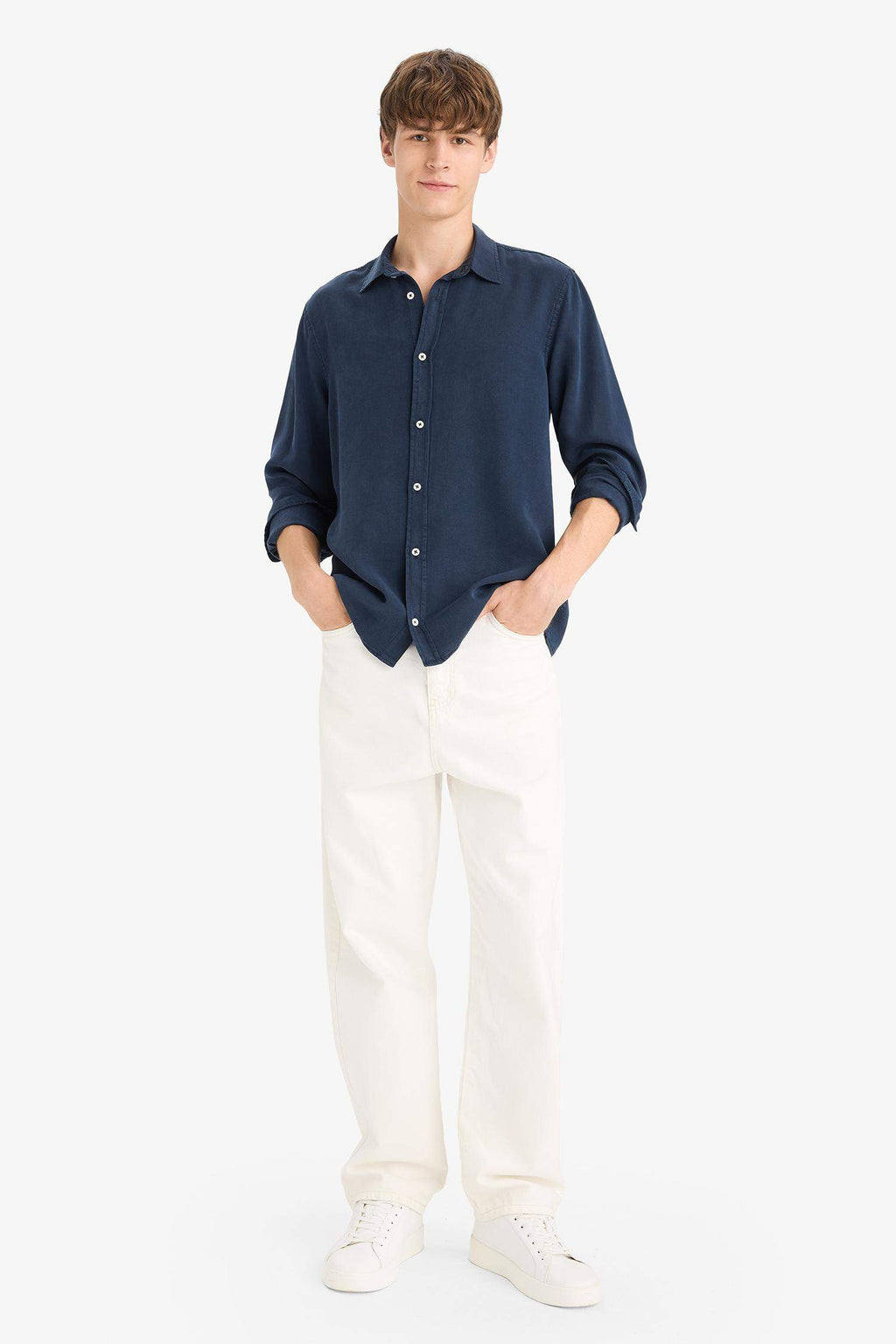 Regular Fit Twill Long Sleeve Shirt