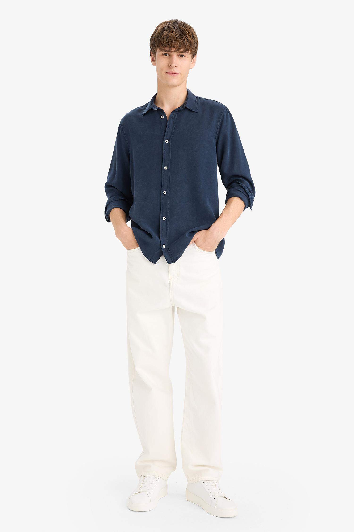 Regular Fit Twill Long Sleeve Shirt