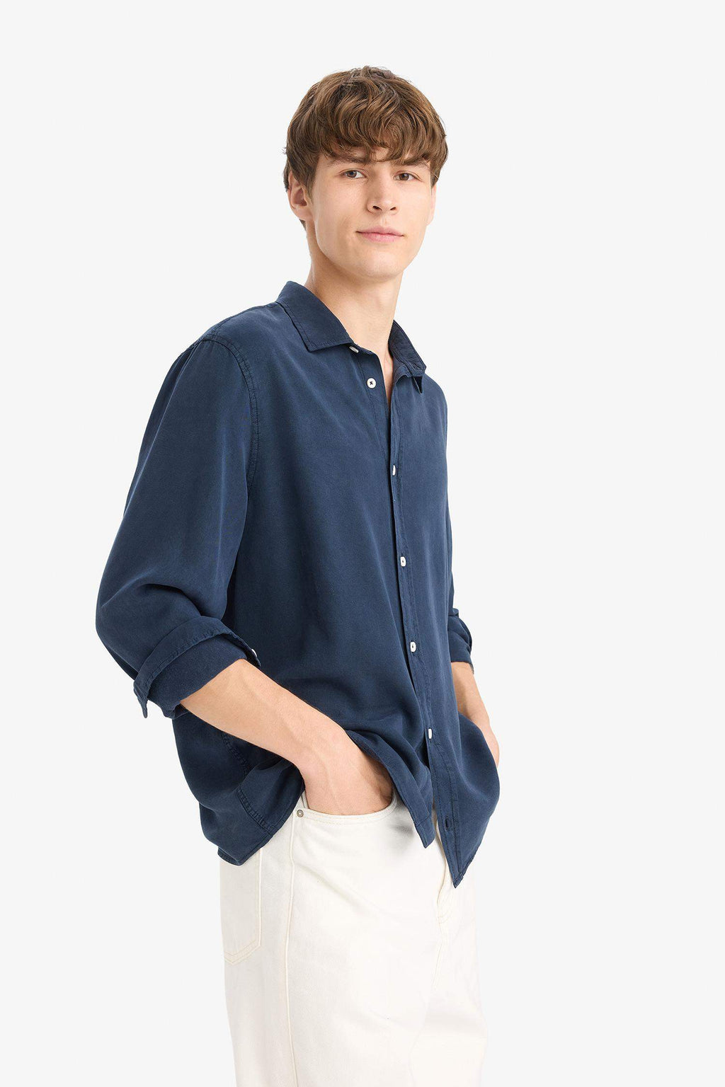 Regular Fit Twill Long Sleeve Shirt