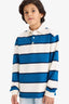 Boy Color Block Polo Collar Long Sleeve T-shirt