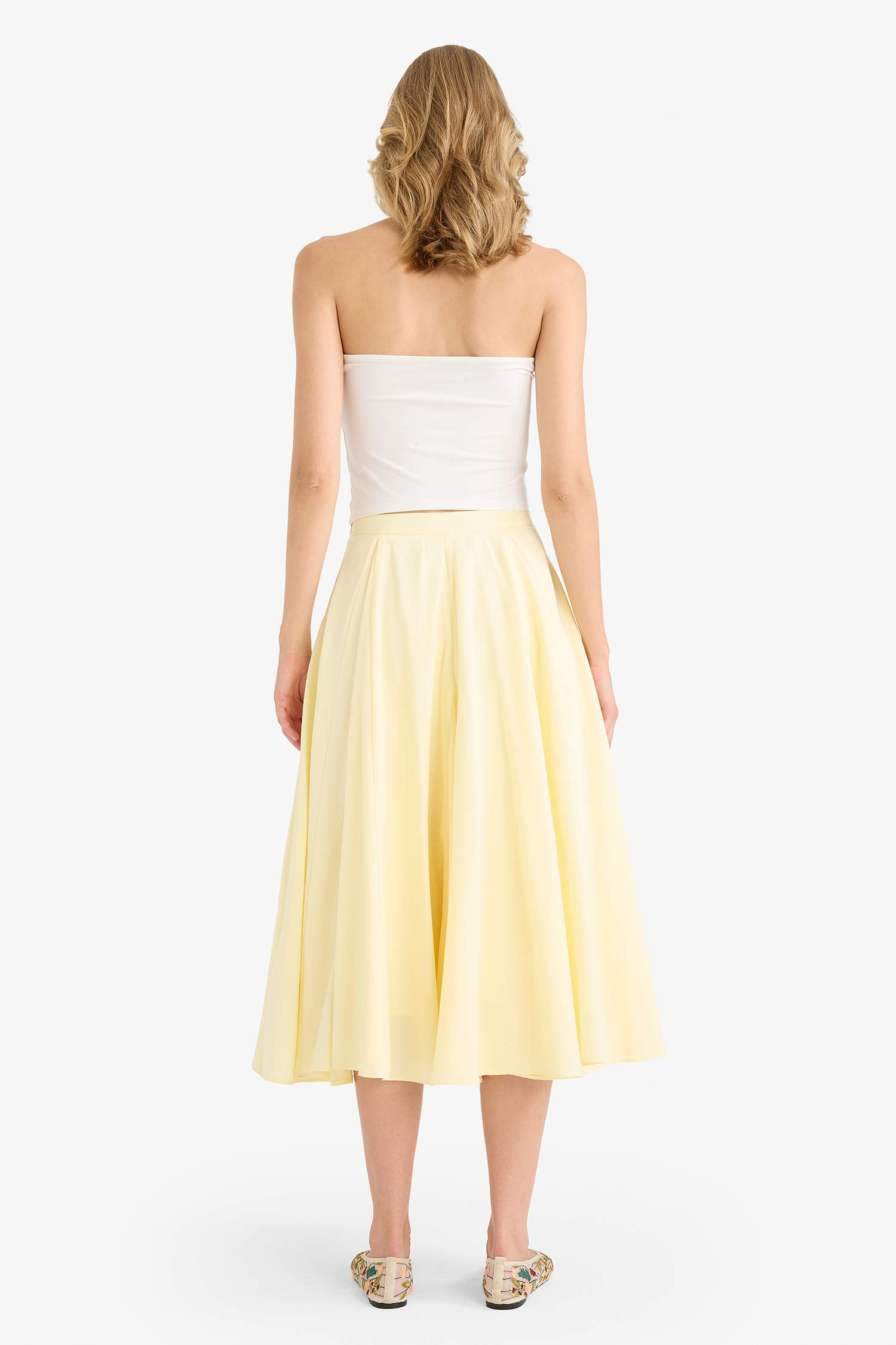 A-Line Regular Waist Lined Poplin Maxi Skirt