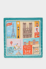 women Paris Themed Scarf