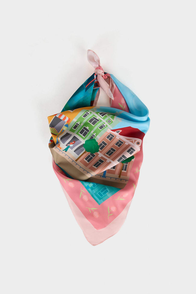 women Amsterdam Themed Scarf Hover Image