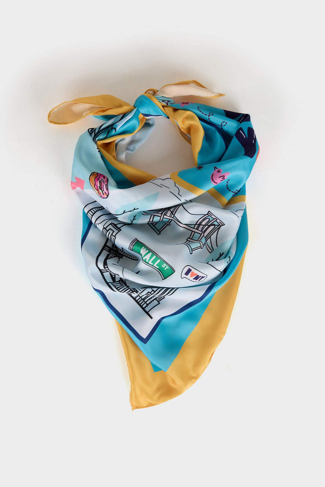 women New York Themed Scarf Hover Image