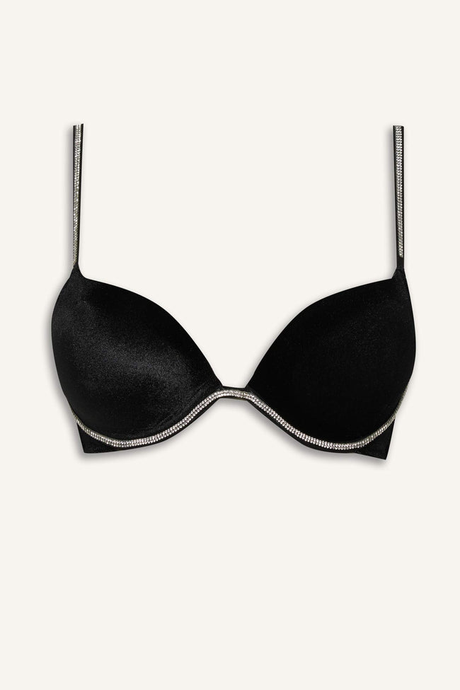 Velvet-covered Full Push-Up Underwired T-Shirt Bra Hover Image