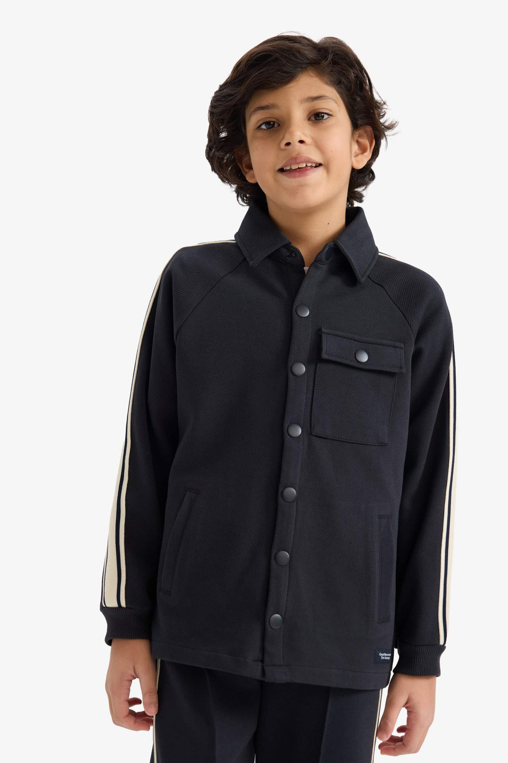 Polo Collar Cardigan For Boys