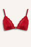 Satin with Lace Unpadded Bra