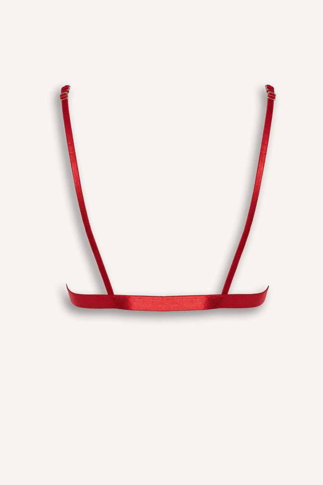 Satin with Lace Unpadded Bra Main Image