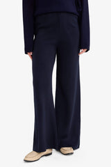 Straight Wide Leg Knitted Trousers