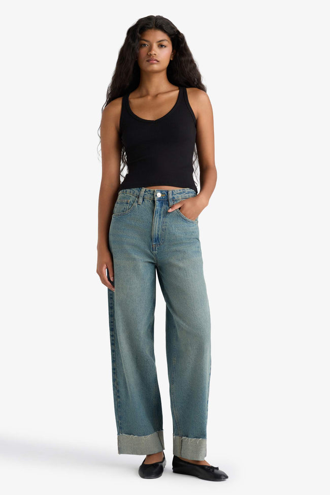 Fitted V-Neck Ribbed Camisole Athlete Main Image