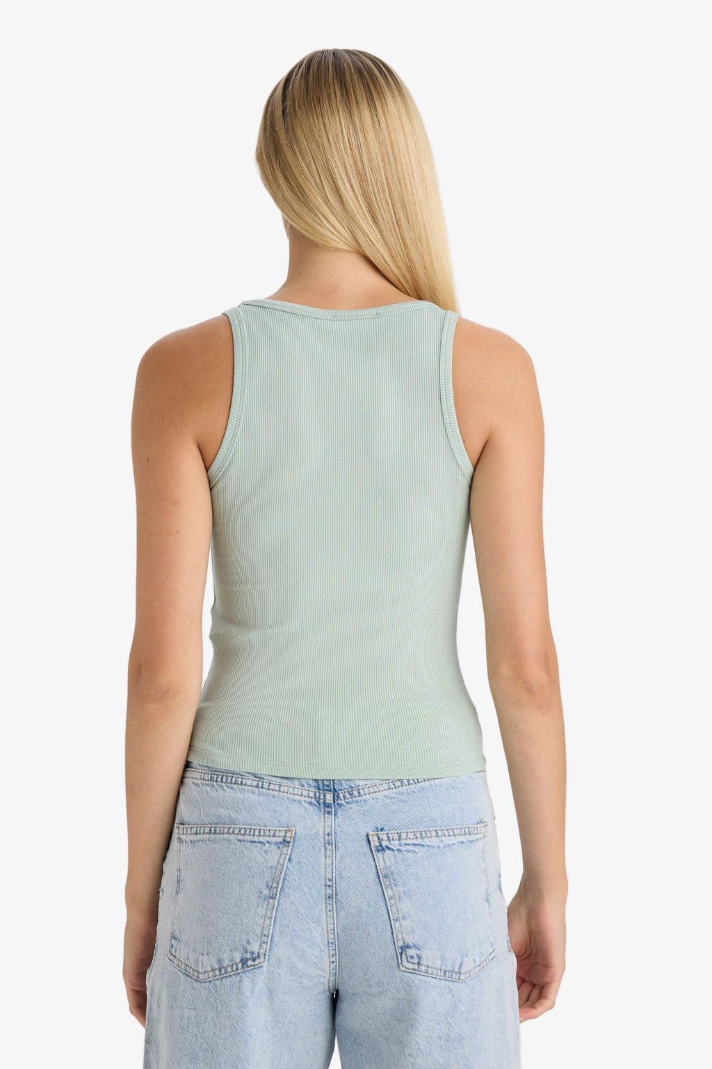 Fitted V-Neck Ribbed Camisole Athlete