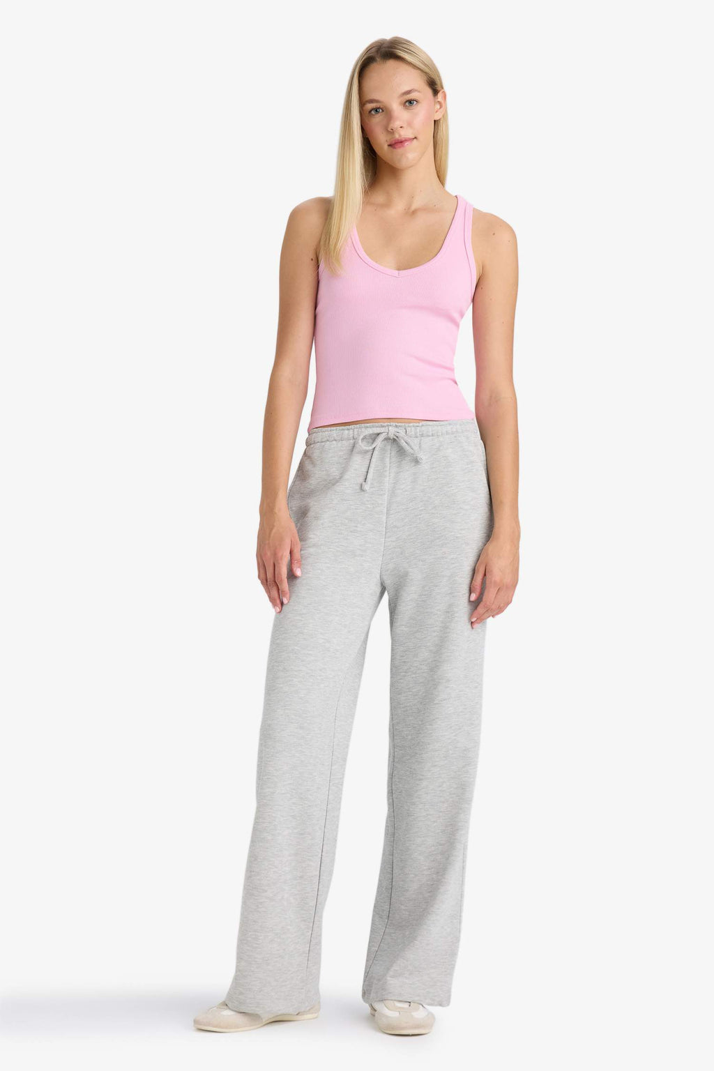 Fitted V-Neck Ribbed Camisole Athlete