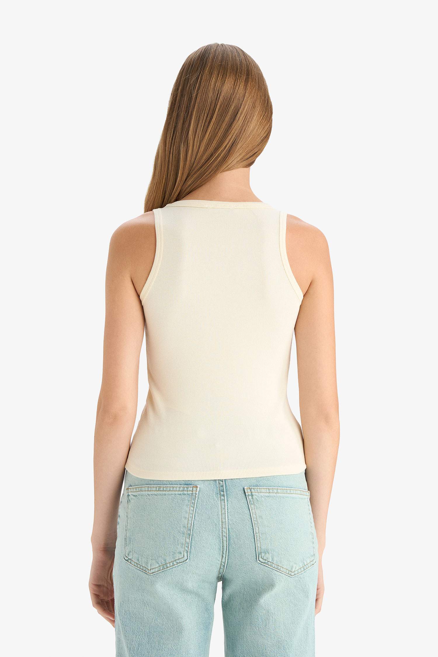 Fitted V-Neck Ribbed Camisole Athlete